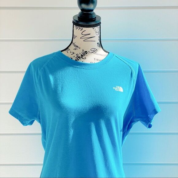 The North Face Women’s Vapor Wick Short Sleeve Tee Shirt Top Blue Size Large - Picture 4 of 11